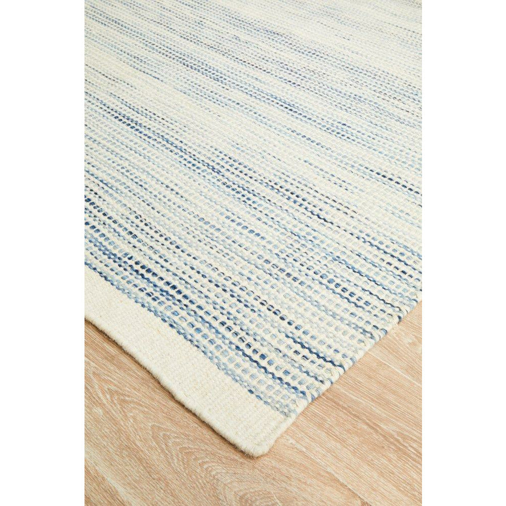 Oslo 710 Blue Modern Hand Made Wool Rug - Rugs Of Beauty - 5