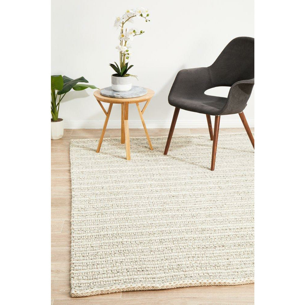 Oslo 712 Grey Modern Hand Made Wool Rug - Rugs Of Beauty - 2