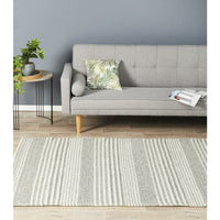 Oslo 713 Silver Grey Modern Hand Made Wool Rug - Rugs Of Beauty - 2