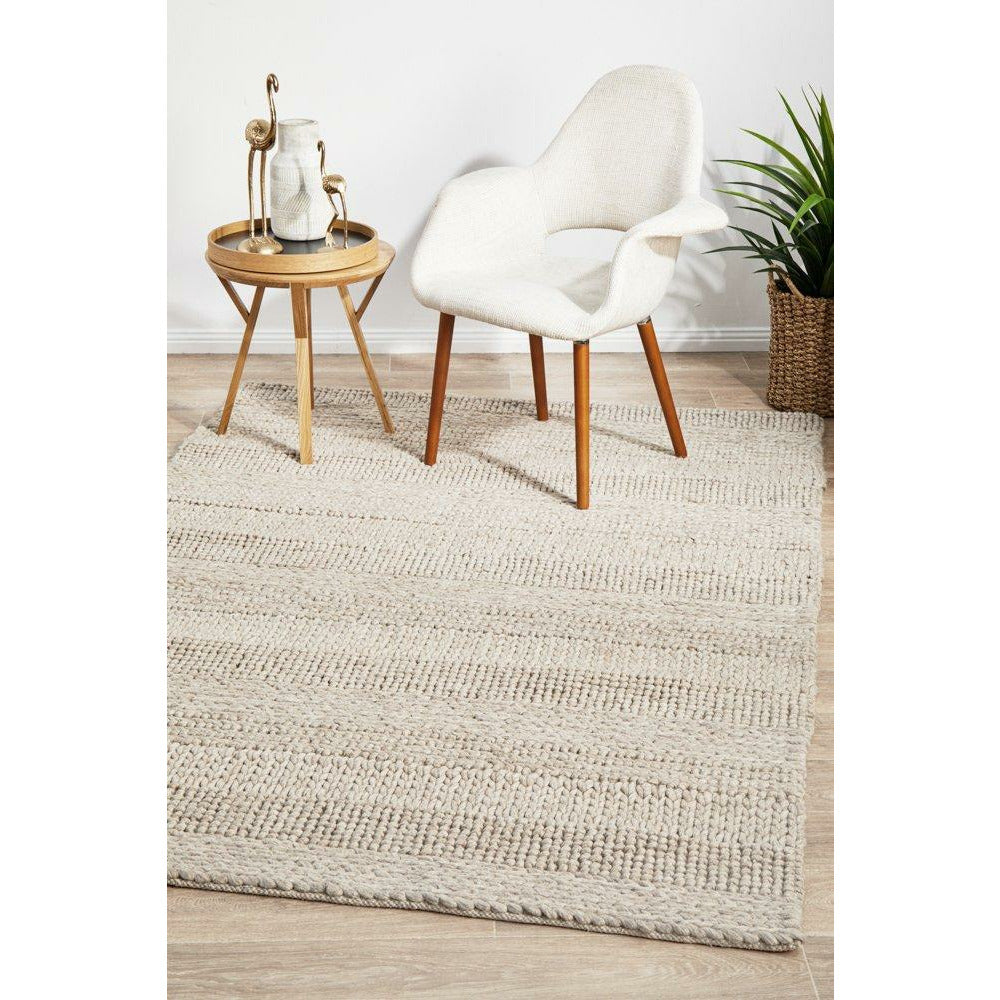Oslo 714 Grey Modern Hand Made Wool Rug - Rugs Of Beauty - 4