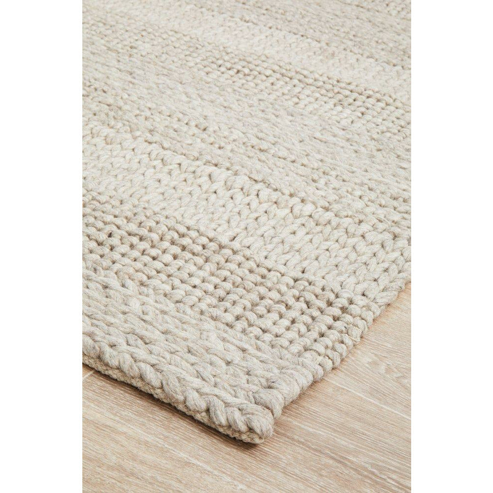 Oslo 714 Grey Modern Hand Made Wool Rug - Rugs Of Beauty - 5
