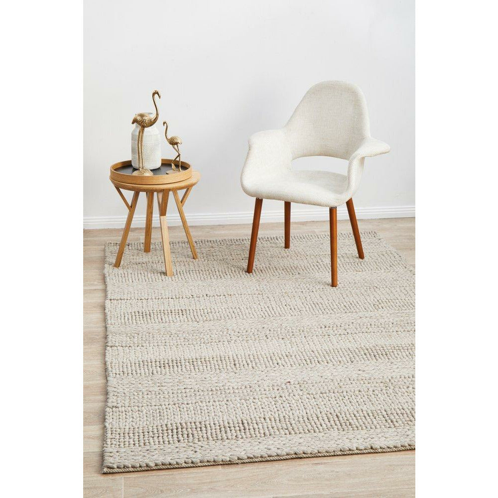 Oslo 714 Grey Modern Hand Made Wool Rug - Rugs Of Beauty - 2