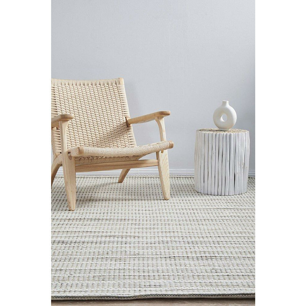 Oslo 715 Silver Grey Modern Hand Made Wool Rug - Rugs Of Beauty - 2