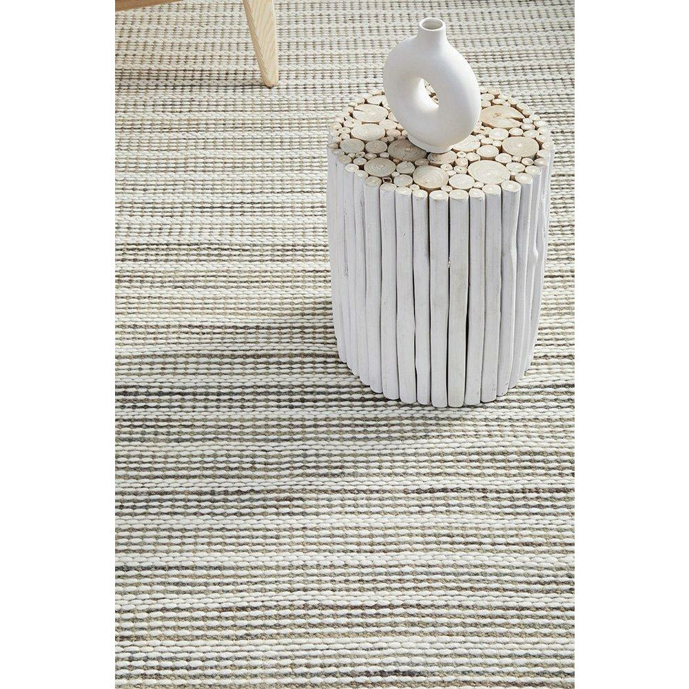 Oslo 715 Silver Grey Modern Hand Made Wool Rug - Rugs Of Beauty - 5