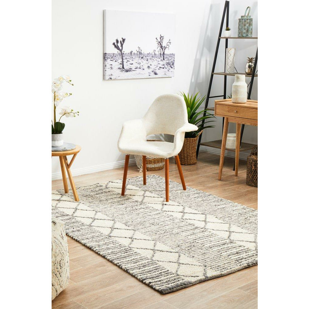 Oslo 716 Grey Modern Hand Made Wool Rug - Rugs Of Beauty - 3