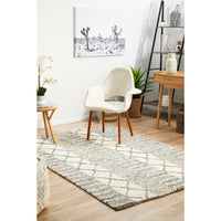 Oslo 716 Grey Modern Hand Made Wool Rug - Rugs Of Beauty - 3