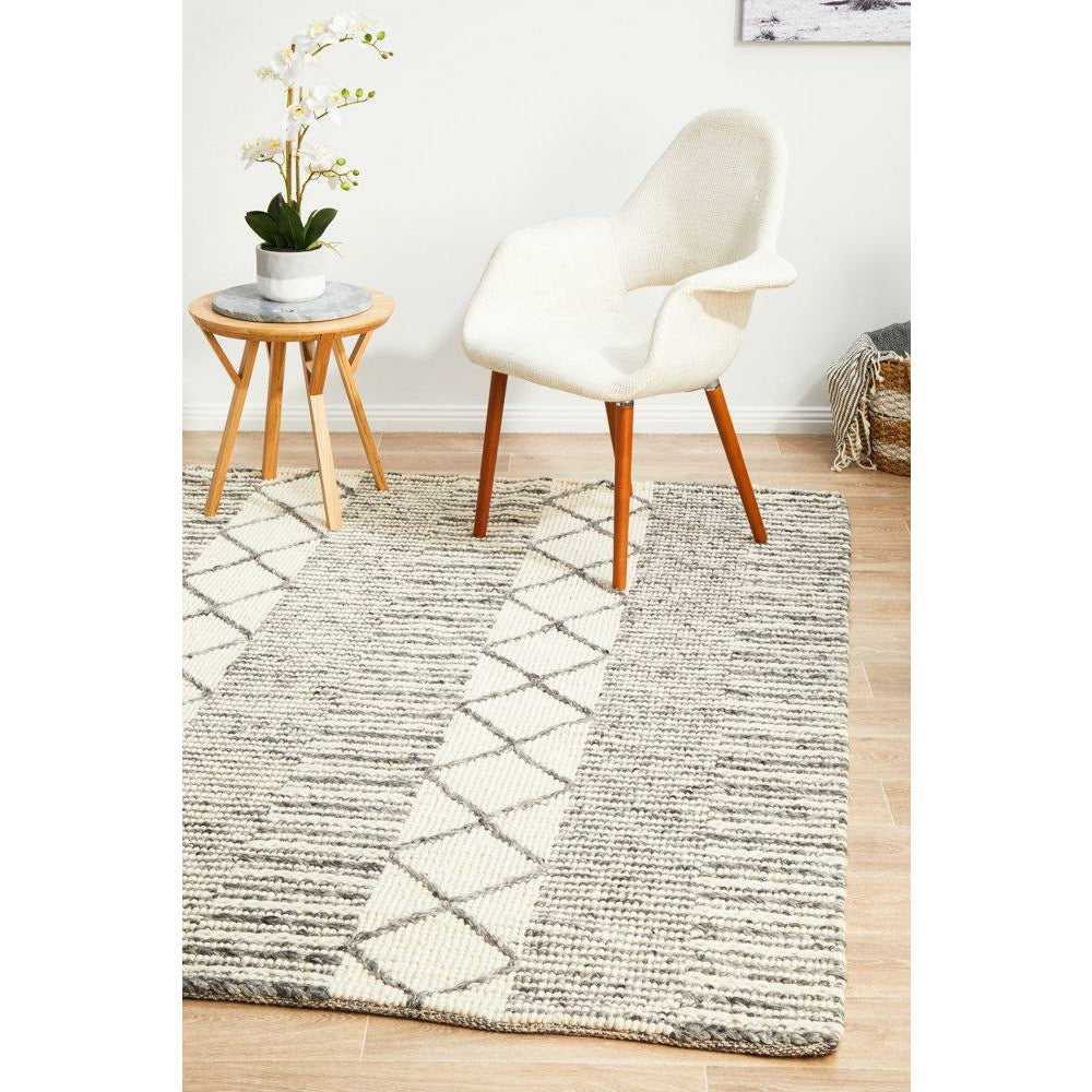 Oslo 716 Grey Modern Hand Made Wool Rug - Rugs Of Beauty - 4