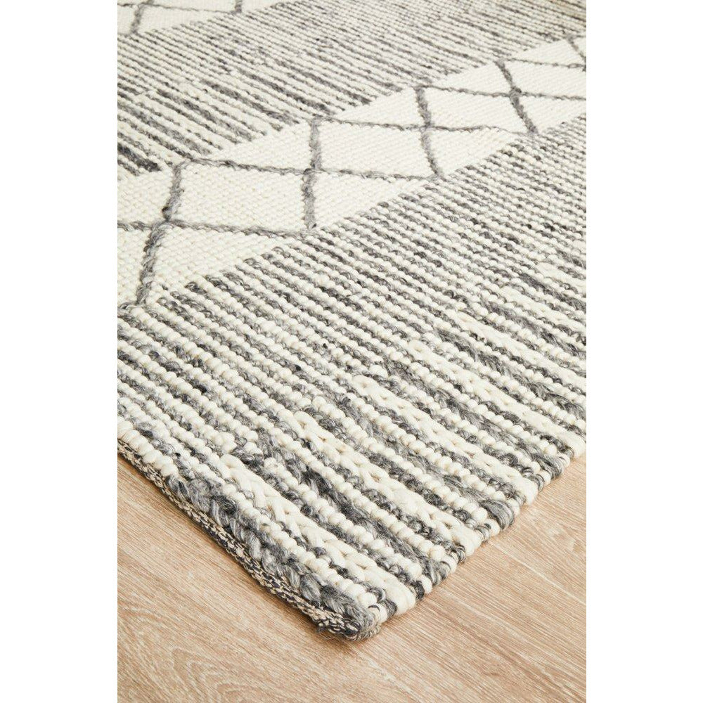 Oslo 716 Grey Modern Hand Made Wool Rug - Rugs Of Beauty - 5