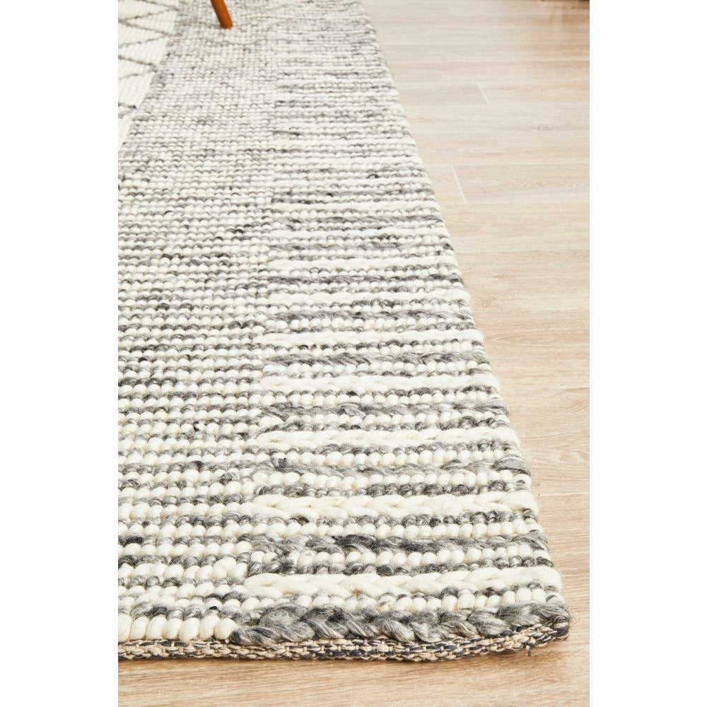 Oslo 716 Grey Modern Hand Made Wool Rug - Rugs Of Beauty - 6