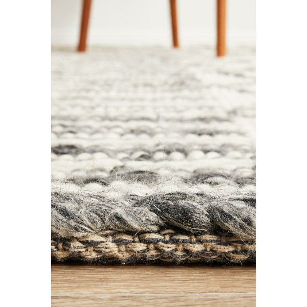 Oslo 716 Grey Modern Hand Made Wool Rug - Rugs Of Beauty - 7