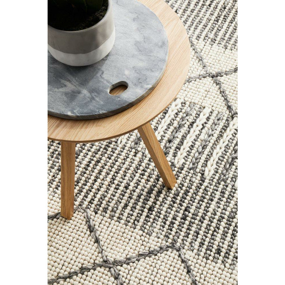 Oslo 716 Grey Modern Hand Made Wool Rug - Rugs Of Beauty - 8