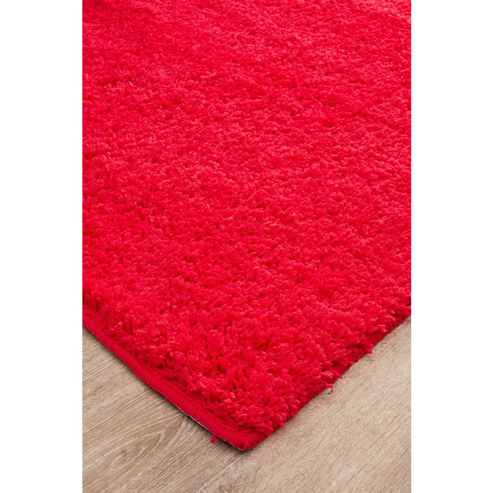 Arnhem Contemporary Pink Microfiber Soft Shaggy Rug - Rugs Of Beauty - 3