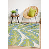 Coogee 4451 Green Blue Leaves Indoor Outdoor Modern Rug - Rugs Of Beauty - 4