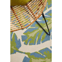 Coogee 4451 Green Blue Leaves Indoor Outdoor Modern Rug - Rugs Of Beauty - 5