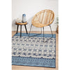 Coogee 4452 White Blue Tribal Inspired Indoor Outdoor Modern Rug - Rugs Of Beauty - 4