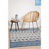 Coogee 4452 White Blue Tribal Inspired Indoor Outdoor Modern Rug - Rugs Of Beauty - 2