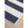 Coogee 4453 Navy Blue White Stripes Indoor Outdoor Modern Rug - Rugs Of Beauty - 6