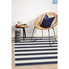 Coogee 4453 Navy Blue White Stripes Indoor Outdoor Modern Rug - Rugs Of Beauty - 2
