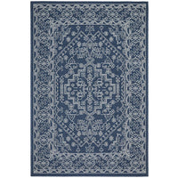 Coogee 4454 Navy Blue Tribal Indoor Outdoor Traditional Rug - Rugs Of Beauty - 1
