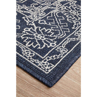 Coogee 4454 Navy Blue Tribal Indoor Outdoor Traditional Rug - Rugs Of Beauty - 6