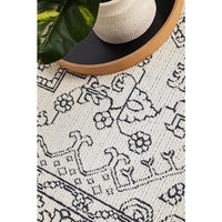 Coogee 4454 White Grey Tribal Indoor Outdoor Traditional Rug - Rugs Of Beauty - 5