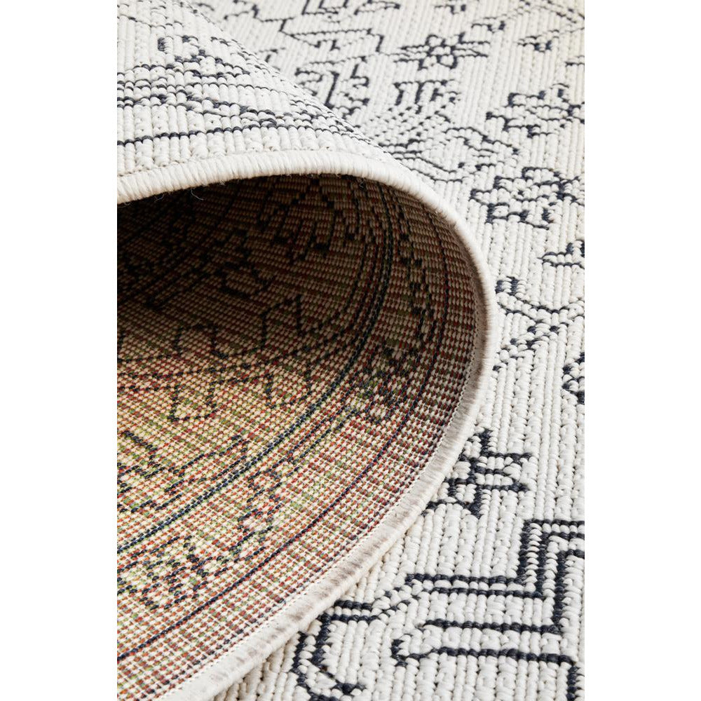 Coogee 4454 White Grey Tribal Indoor Outdoor Traditional Rug - Rugs Of Beauty - 9