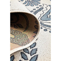 Coogee 4456 White Blue Hummingbirds Floral Indoor Outdoor Modern Rug - Rugs Of Beauty - 9