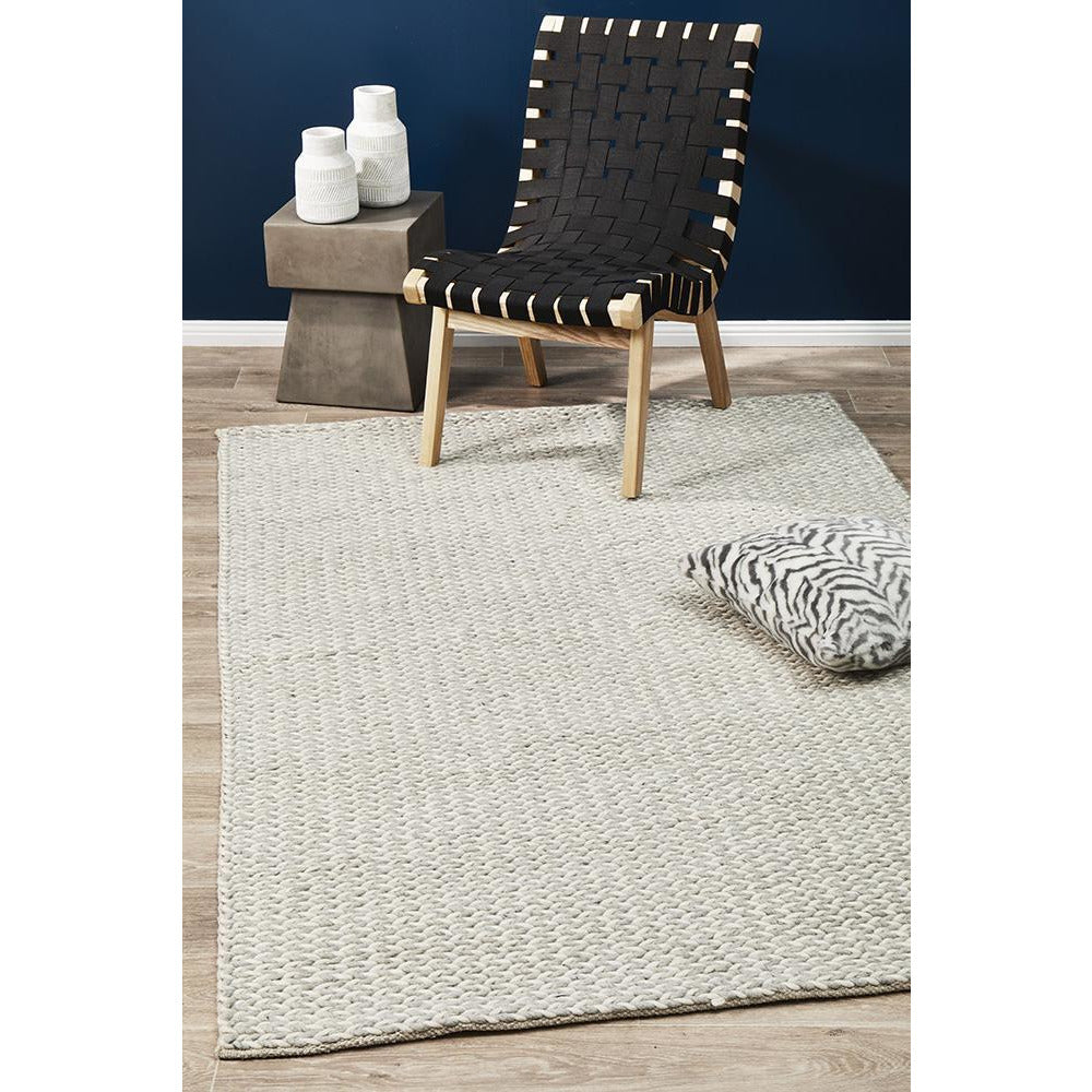 Avesta 1755 Silver Beige Modern Scandinavian Wool Rug - Rugs Of Beauty - 2