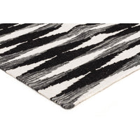 Avesta 1758 Black Multi Coloured Weave Pattern Modern Scandinavian Wool Rug - Rugs Of Beauty - 3