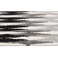 Avesta 1758 Black Multi Coloured Weave Pattern Modern Scandinavian Wool Rug - Rugs Of Beauty - 6