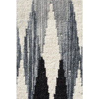 Avesta 1758 Black Multi Coloured Weave Pattern Modern Scandinavian Wool Rug - Rugs Of Beauty - 9