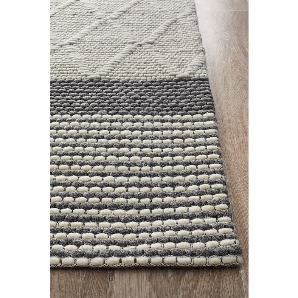 Avesta 1761 Silver Grey Beige Modern Scandinavian Wool Rug - Rugs Of Beauty - 5