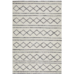 Avesta 1763 Beige Grey Patterned Modern Scandinavian Wool Viscose Rug - Rugs Of Beauty - 1