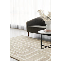 Glacier 453 Neutral Textured Modern Wool Rug - Rugs Of Beauty - 2