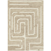 Glacier 453 Neutral Textured Modern Wool Rug - Rugs Of Beauty - 1