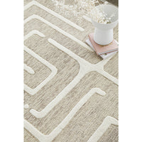 Glacier 453 Neutral Textured Modern Wool Rug - Rugs Of Beauty - 3