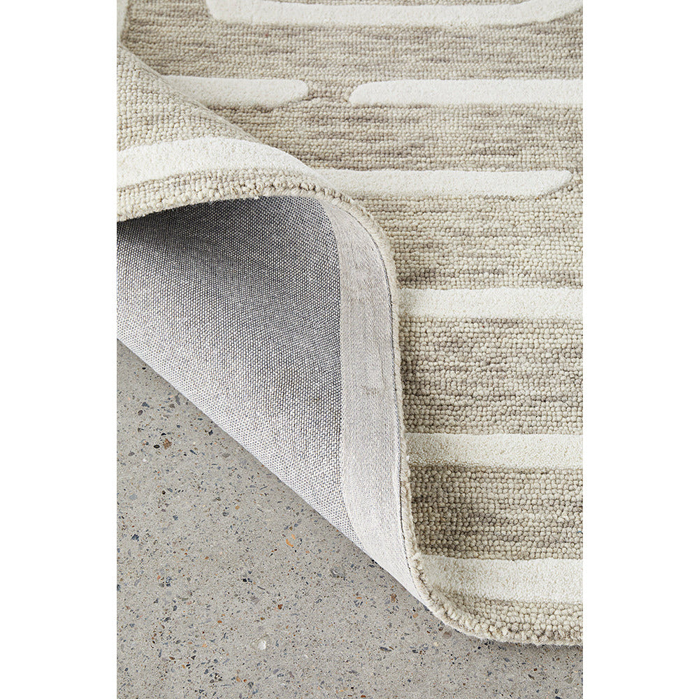 Glacier 453 Neutral Textured Modern Wool Rug - Rugs Of Beauty - 5