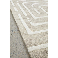 Glacier 453 Neutral Textured Modern Wool Rug - Rugs Of Beauty - 6