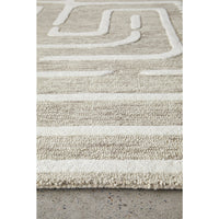 Glacier 453 Neutral Textured Modern Wool Rug - Rugs Of Beauty - 7