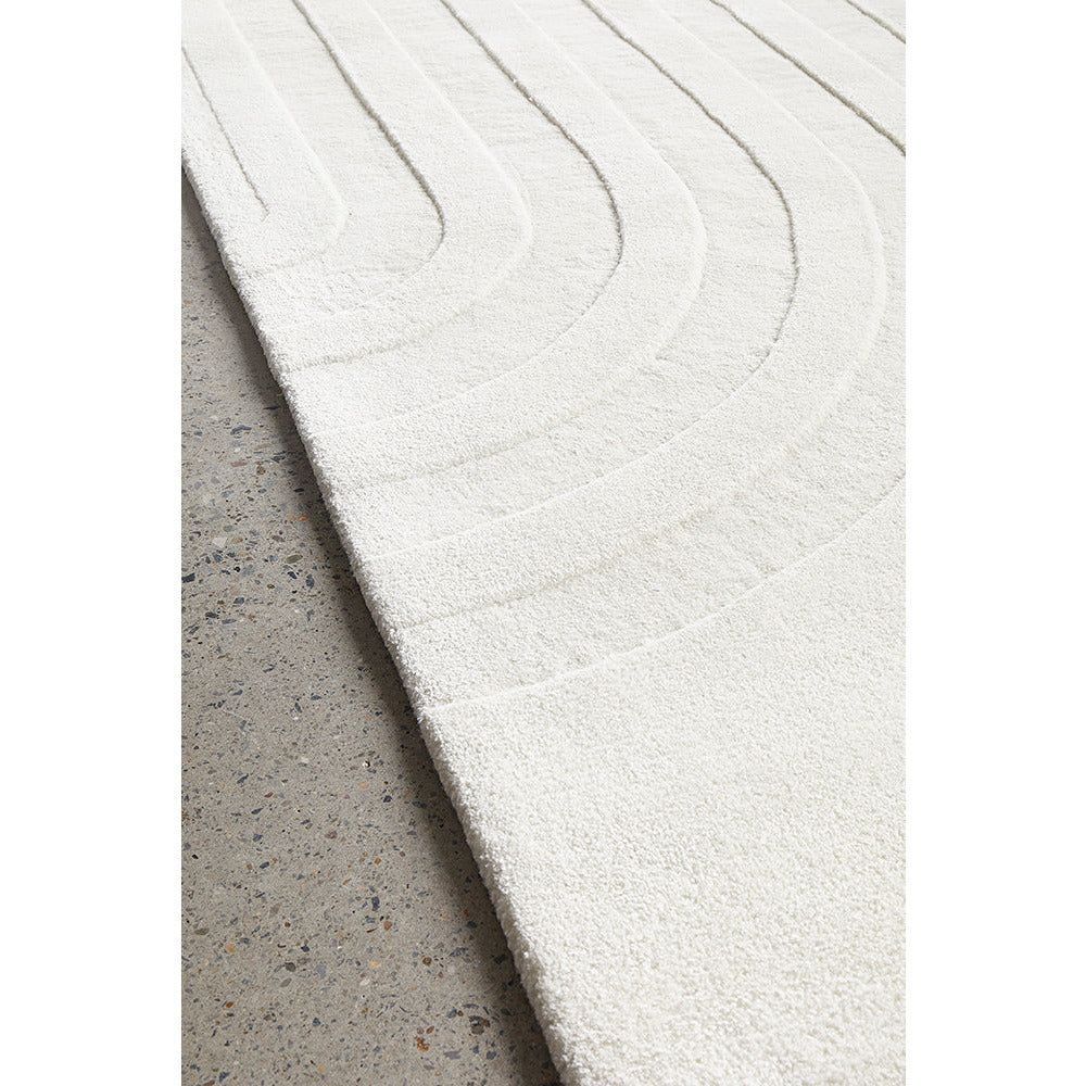 Glacier 456 White Wool Viscose Rug - Rugs Of Beauty - 6