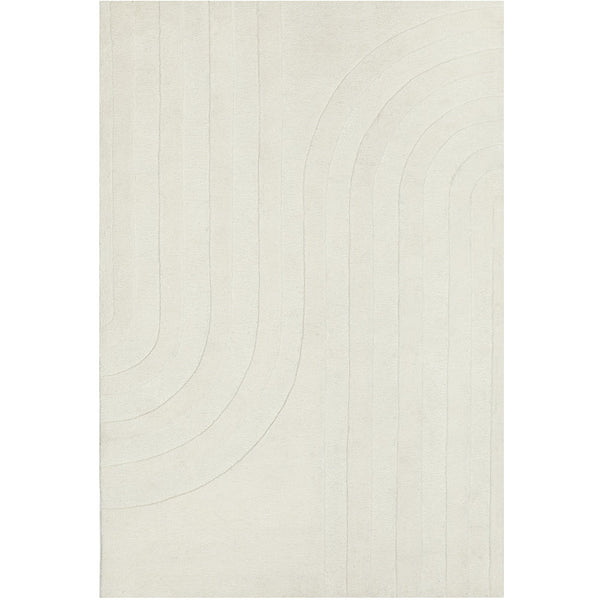 Glacier 456 White Wool Viscose Rug - Rugs Of Beauty - 1