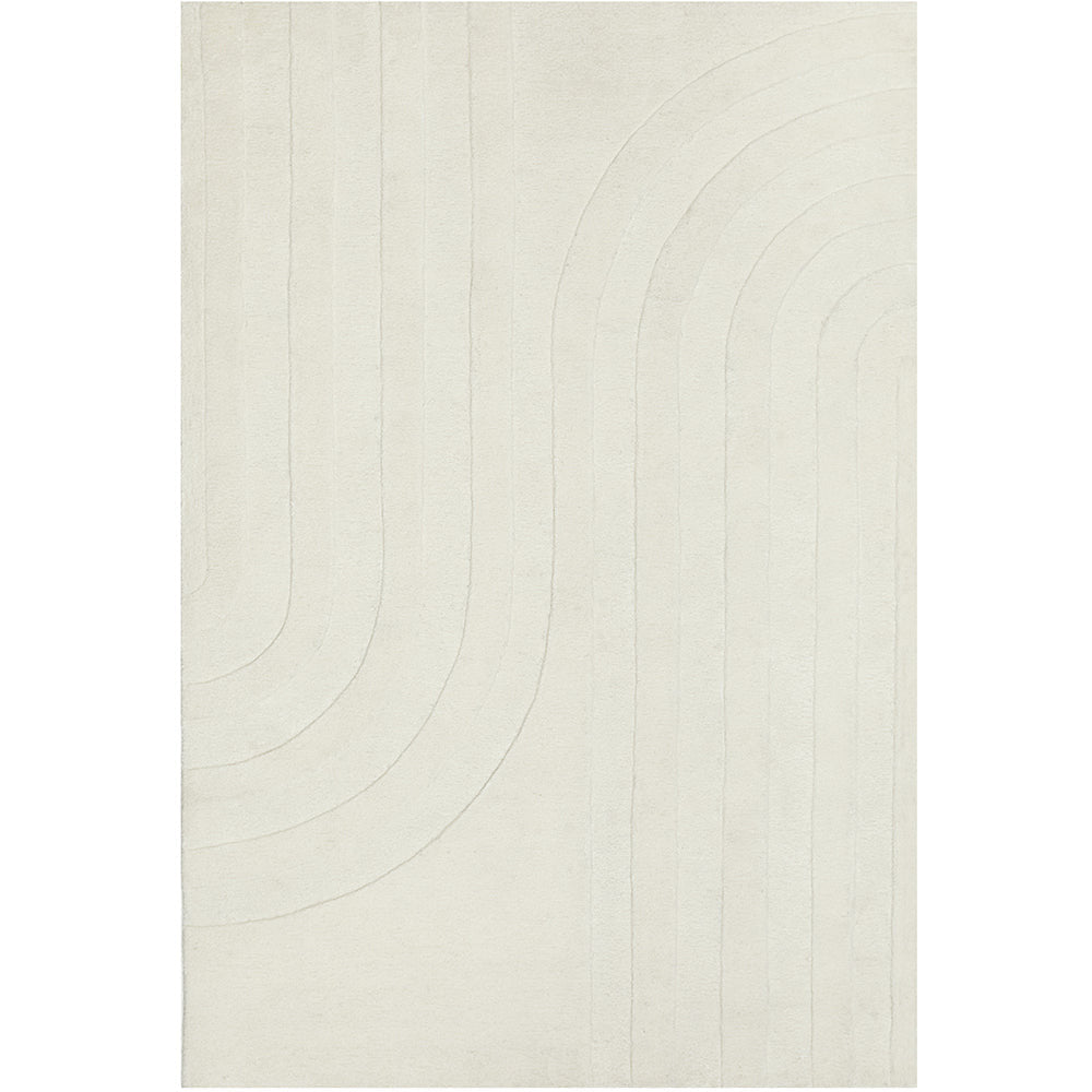 Glacier 456 White Wool Viscose Rug - Rugs Of Beauty - 1