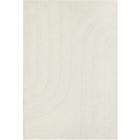 Glacier 456 White Wool Viscose Rug - Rugs Of Beauty - 1