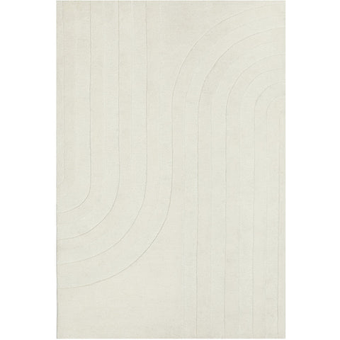 Glacier 456 White Wool Viscose Rug - Rugs Of Beauty - 1