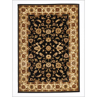 Charook 2376 Black Traditional Pattern Ivory Border Rug - Rugs Of Beauty - 1