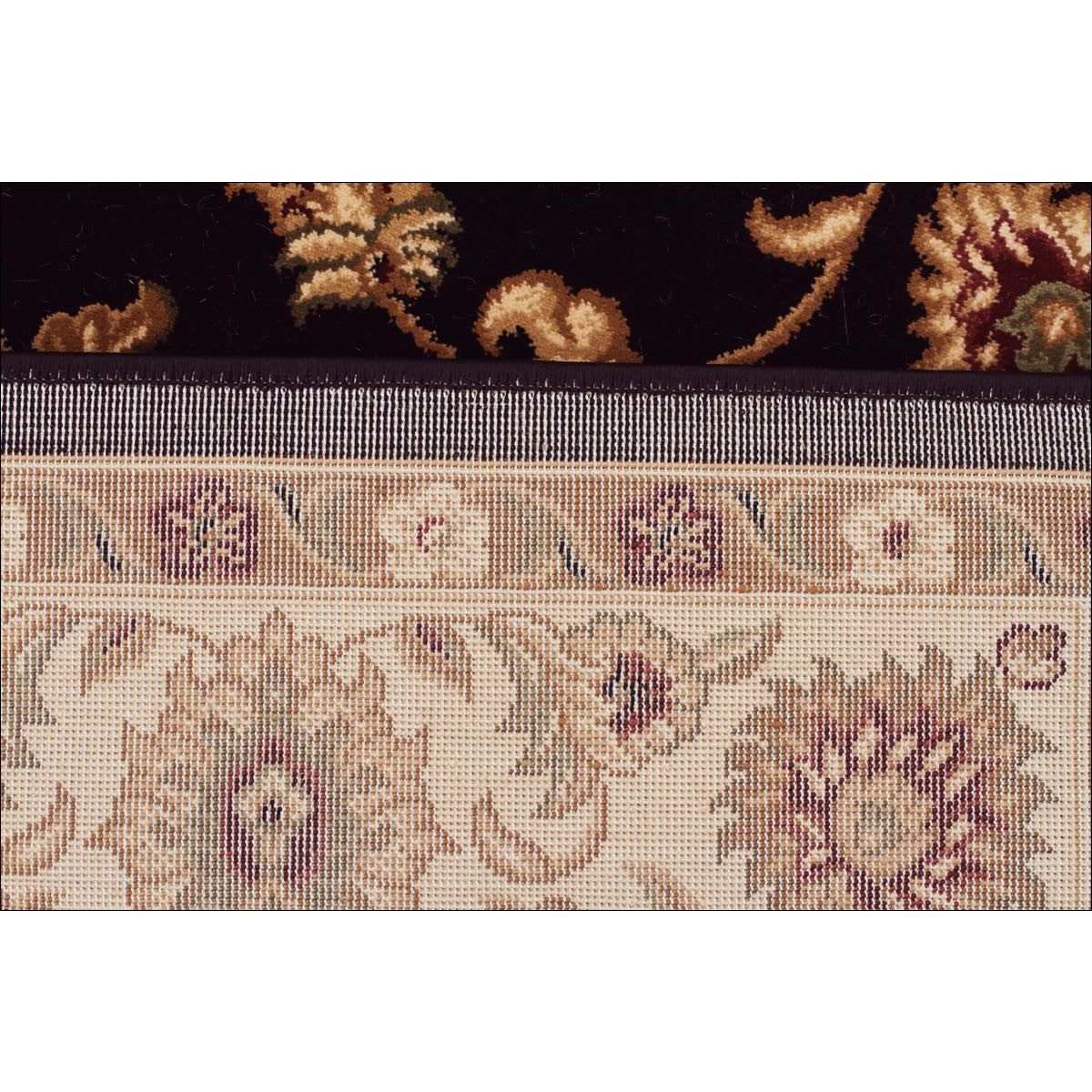 Charook 2376 Black Traditional Pattern Ivory Border Rug - Rugs Of Beauty - 6