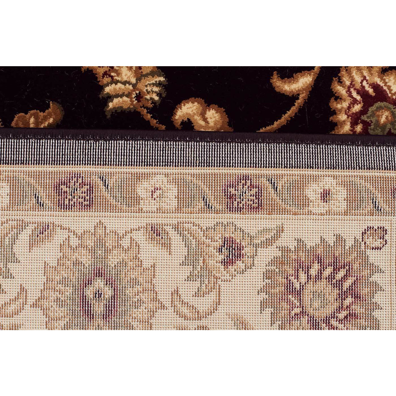 Charook 2376 Black Traditional Pattern Ivory Border Runner Rug - Rugs Of Beauty - 5