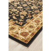 Charook 2376 Black Traditional Pattern Ivory Border Rug - Rugs Of Beauty - 4