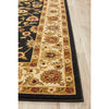 Charook 2376 Black Traditional Pattern Ivory Border Rug - Rugs Of Beauty - 5