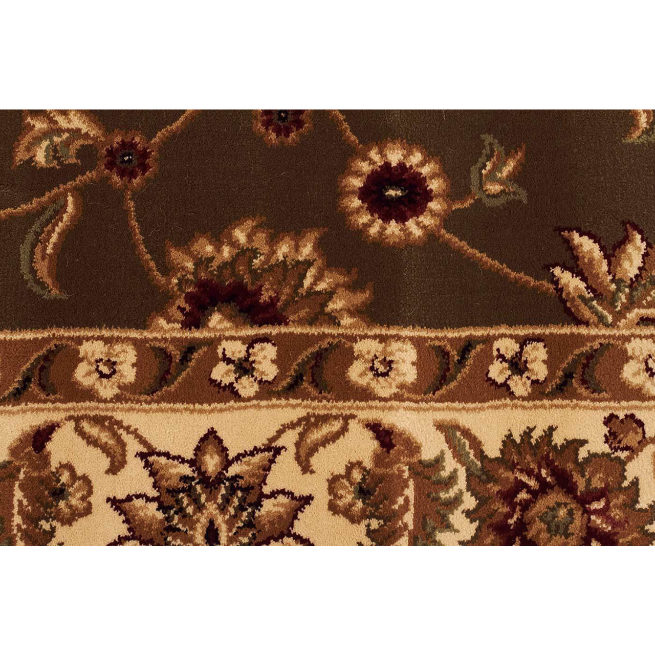 Charook 2376 Green Traditional Pattern Ivory Border Runner Rug - Rugs Of Beauty - 4